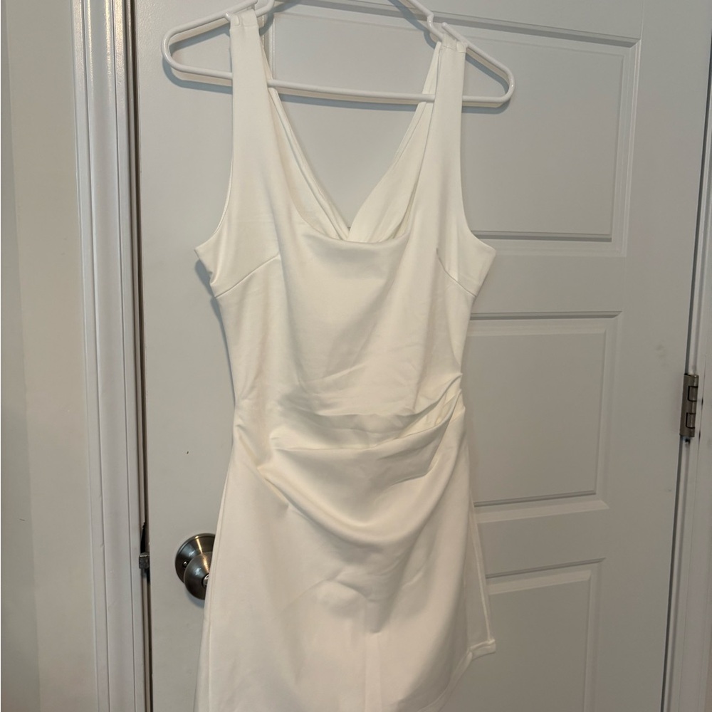 CBR Chic White Mini Dress with shorts